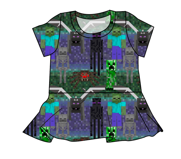 Night Blocks Peplum Top