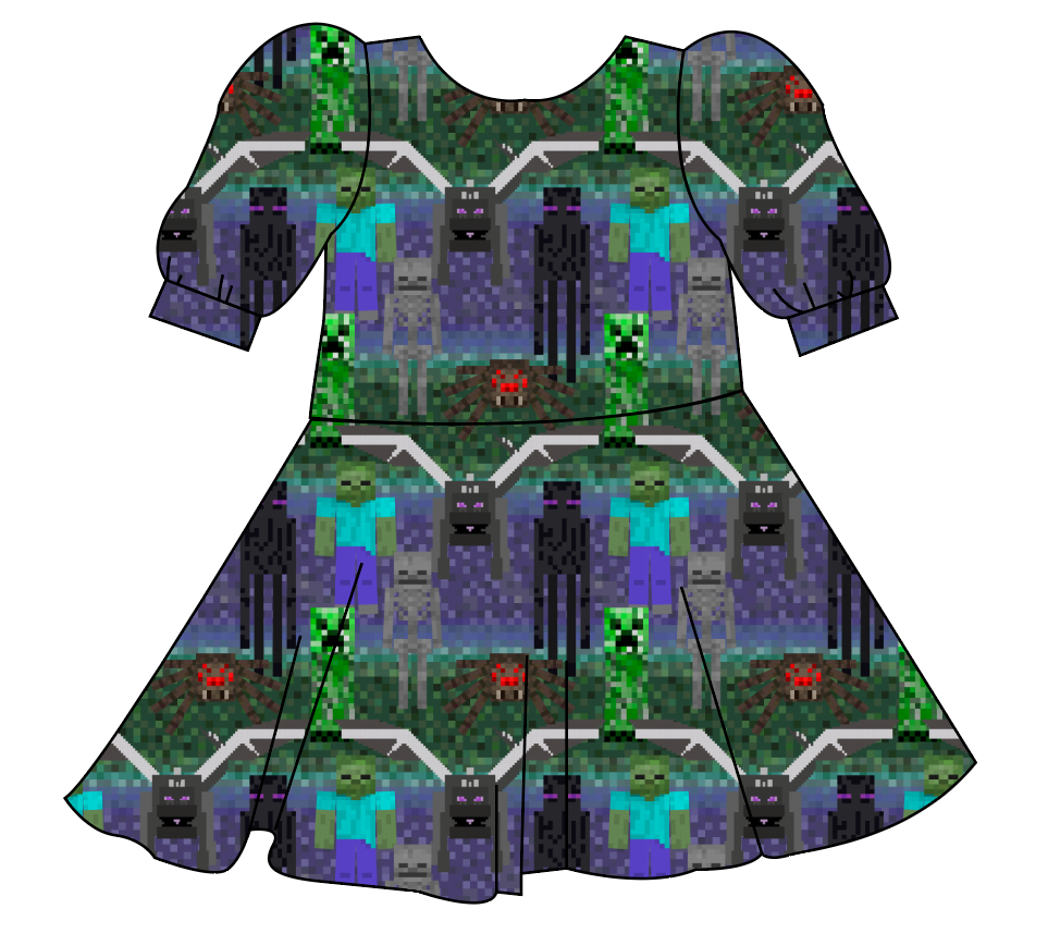 Night Blocks Prairie Dress
