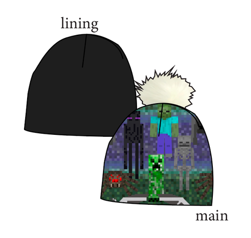 Night Blocks Slouchy Beanie (Reversible!)