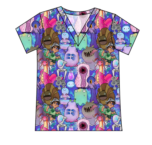 Alien Friends Ladies' Slouchy V-Neck Tee