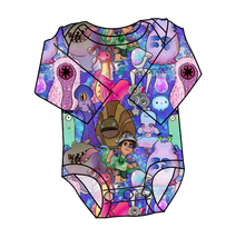 Load image into Gallery viewer, Alien Friends Lap Neck Bodysuit