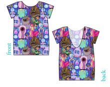 Load image into Gallery viewer, Alien Friends Low Back Ballerina Tee