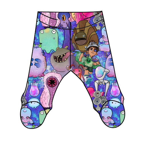 Alien Friends Newborn Footed Pants