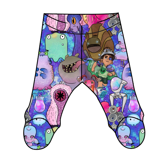 Alien Friends Newborn Footed Pants