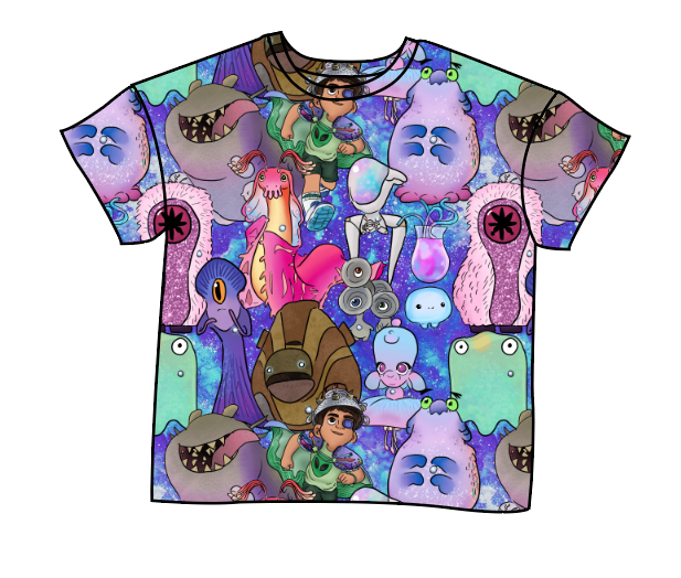 Alien Friends Oversized Tee