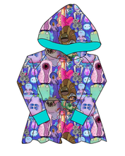Load image into Gallery viewer, Alien Friends Peplum Hoodie (or Crewneck)