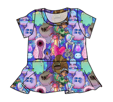 Load image into Gallery viewer, Alien Friends Peplum Top