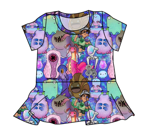 Alien Friends Peplum Top