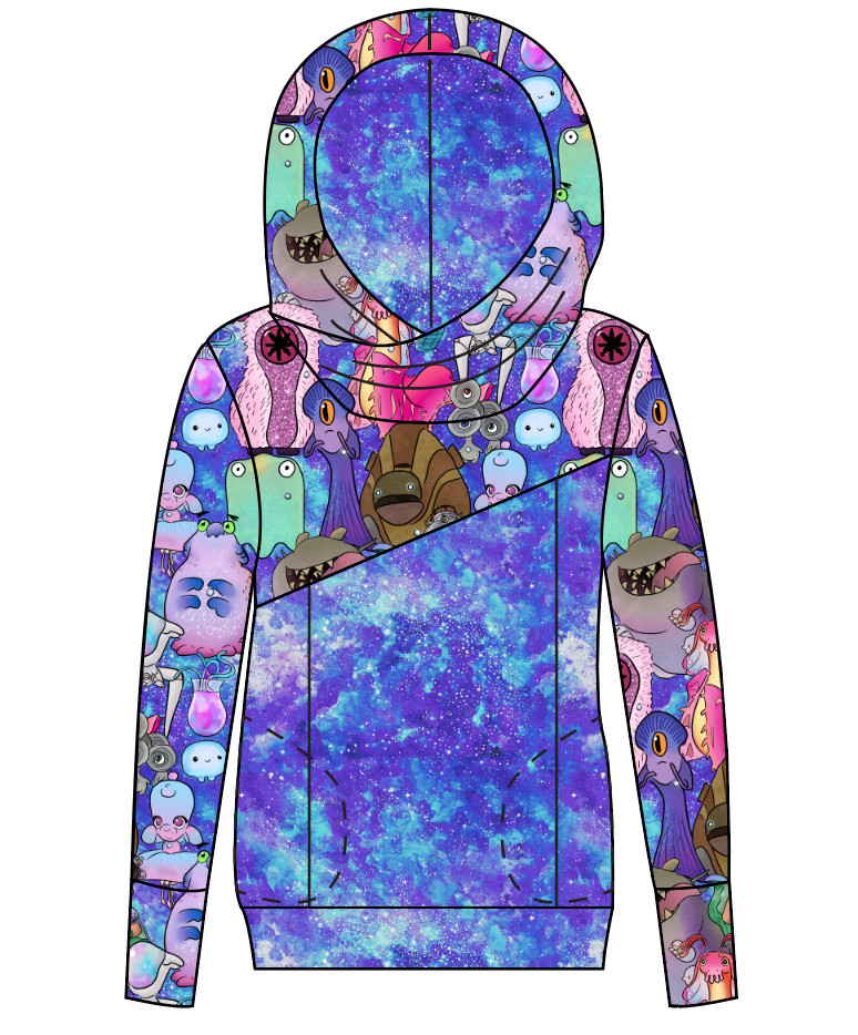 Alien Friends Ladies Hoodie
