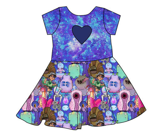 Alien Friends Molly Heart Back Twirly Dress