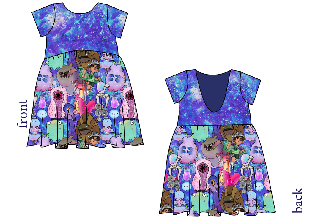 Alien Friends Low Back Dress