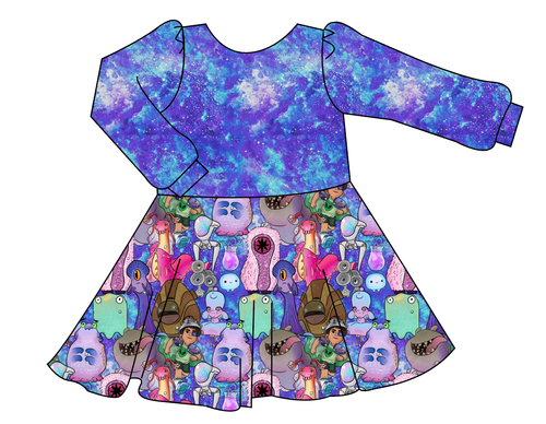Alien Friends Prairie Dress