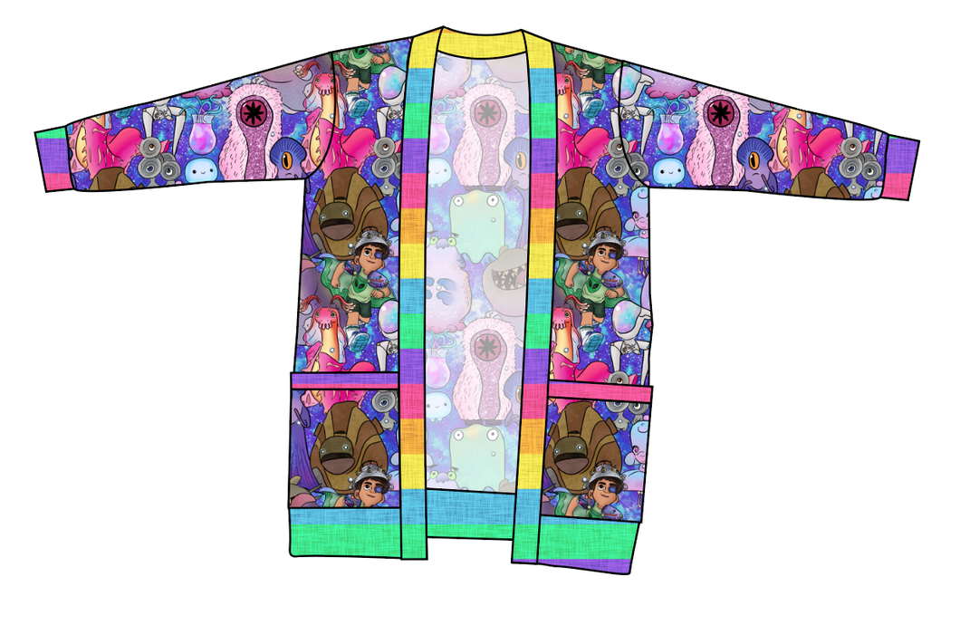 Alien Friends Kids Grandpa Cardigan