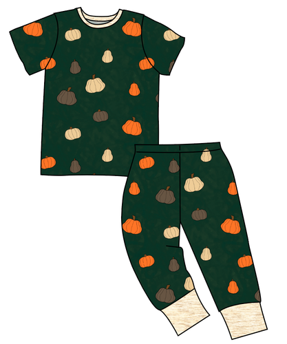 Pumpkins on Pine Basic Loungewear Set