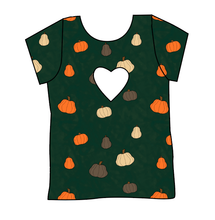Load image into Gallery viewer, Pumpkins on Pine Cambria Heart Back Tee