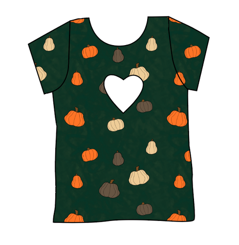 Pumpkins on Pine Cambria Heart Back Tee