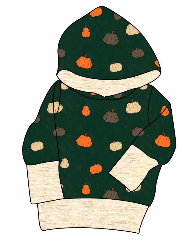 Pumpkins on Pine Grow With Me Hoodie (or Crewneck)