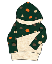 Load image into Gallery viewer, Pumpkins on Pine Grow With Me Hoodie (or Crewneck)