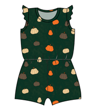 Load image into Gallery viewer, Pumpkins on Pine Ivy Summer Romper