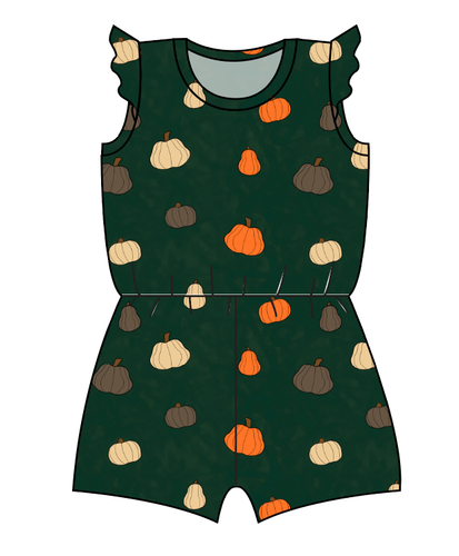Pumpkins on Pine Ivy Summer Romper