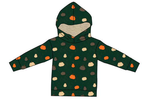 Pumpkins on Pine Ladies Oversized Hoodie