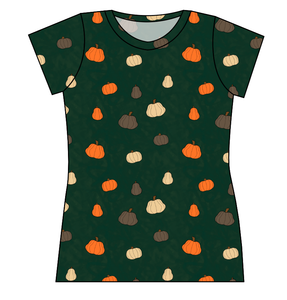 Pumpkins on Pine Ladies' Basic Tee