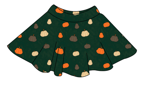 Pumpkins on Pine Ladies' Circle Skirt