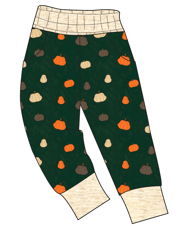 Pumpkins on Pine Ladies' Joggers and Jogger Shorts