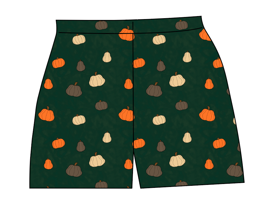 Pumpkins on Pine Ladies' Lounge Shorts