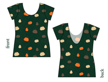 Load image into Gallery viewer, Pumpkins on Pine Ladies&#39; Low Back Ballerina Tee