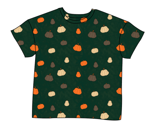 Pumpkins on Pine Ladies' Oversized Tee