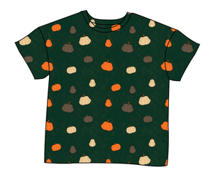 Pumpkins on Pine Ladies' Oversized Tee