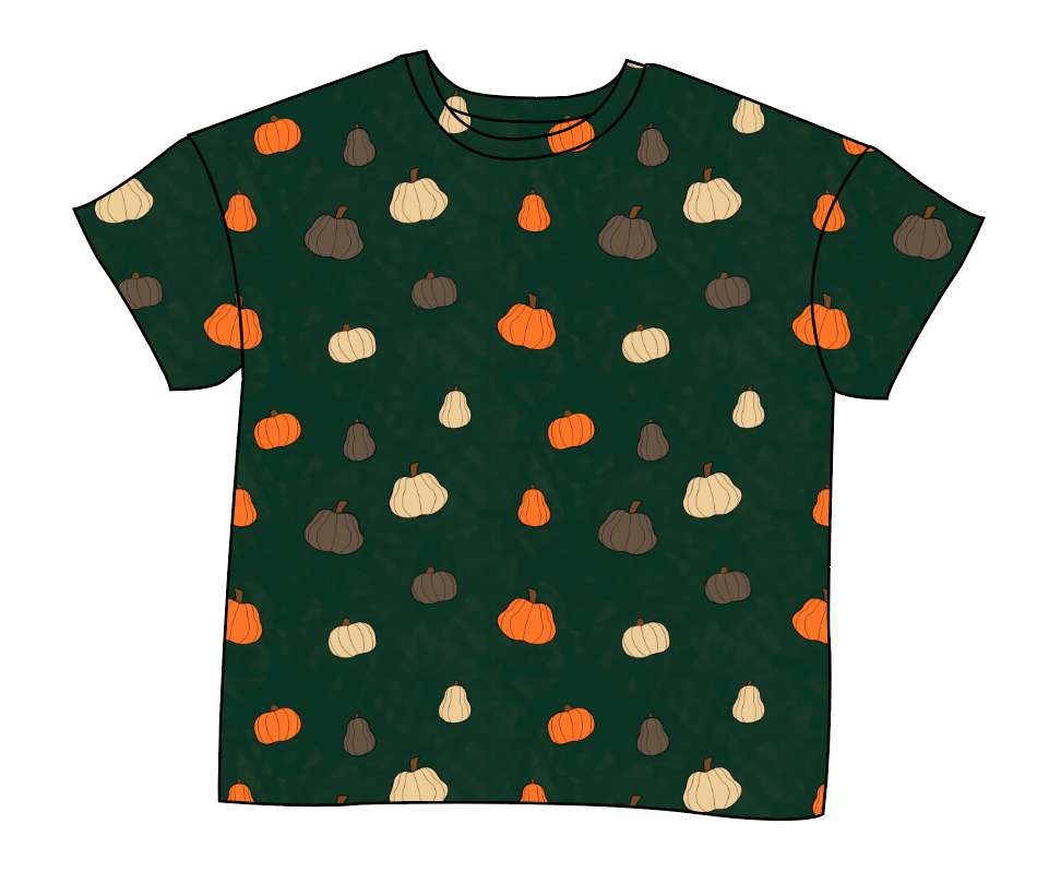 Pumpkins on Pine Ladies' Oversized Tee