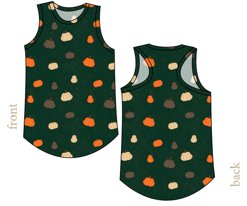 Pumpkins on Pine Ladies' Summer Tank