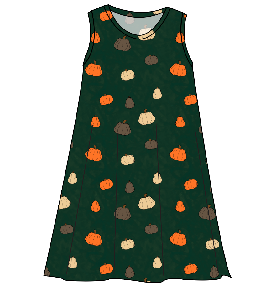 Pumpkins on Pine Ladies' Swing Dress