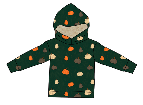Pumpkins on Pine Oversized Hoodie