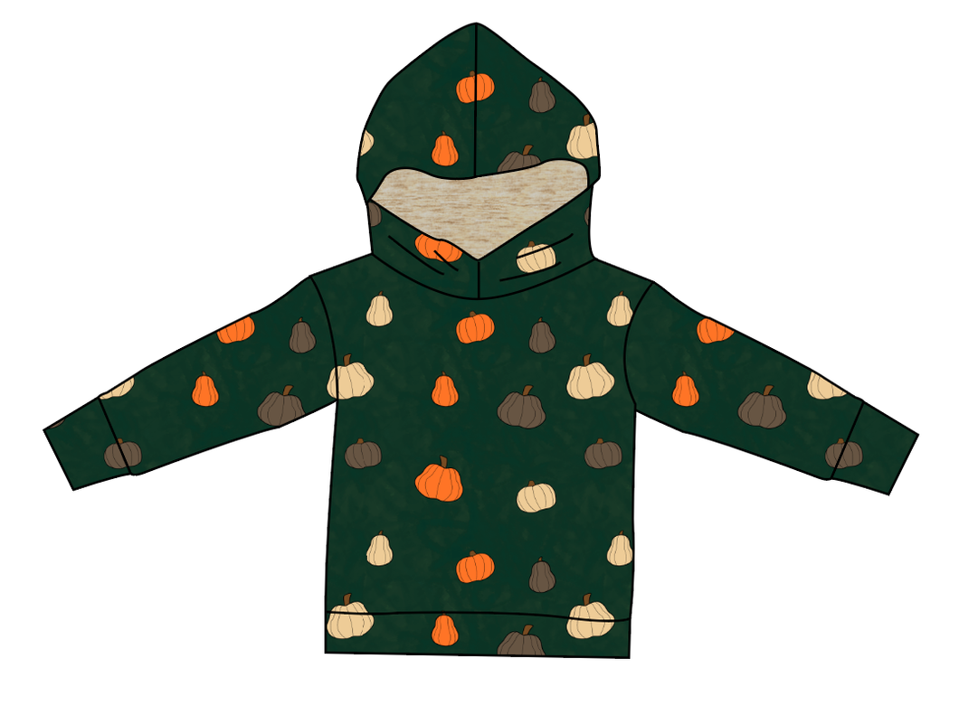 Pumpkins on Pine Oversized Hoodie