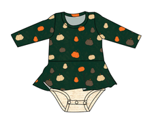 Load image into Gallery viewer, Pumpkins on Pine Peplum Top