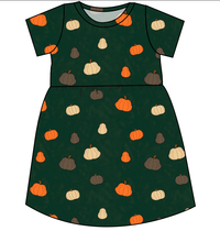 Load image into Gallery viewer, Pumpkins on Pine Play Dress