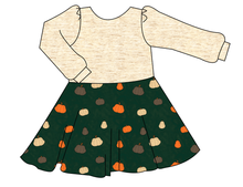 Load image into Gallery viewer, Pumpkins on Pine Prairie Dress