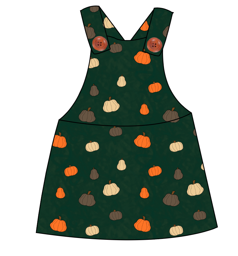 Pumpkins on Pine Skirt-Alls