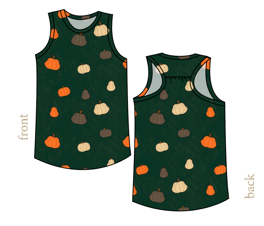 Pumpkins on Pine Summer Tank