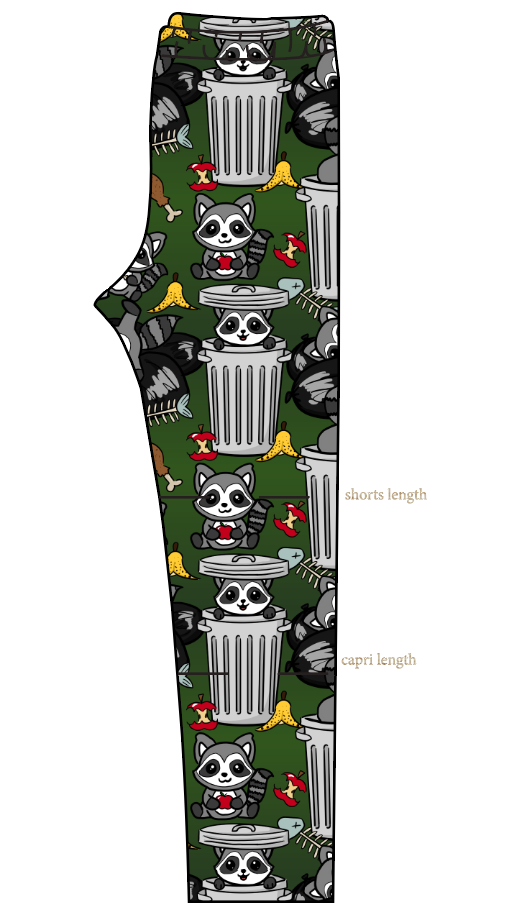 Trash Raccoons Basic Leggings