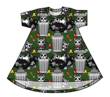 Load image into Gallery viewer, Trash Raccoons Basic T-Shirt Dress