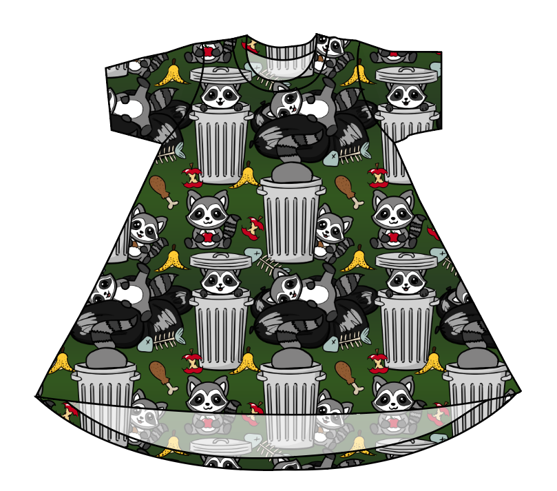 Trash Raccoons Basic T-Shirt Dress