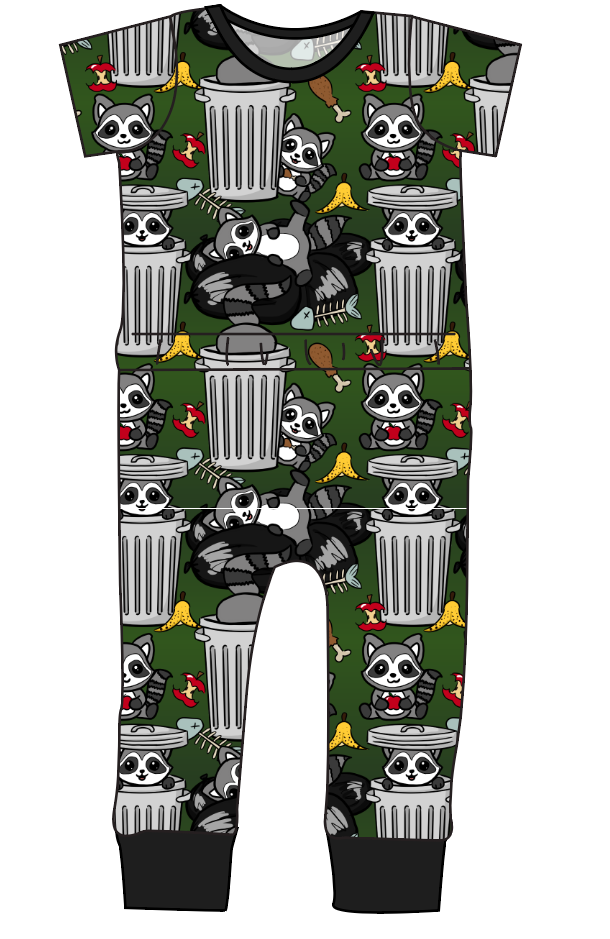 Trash Raccoons Bennett Pants and Shorts Length T-Shirt Romper