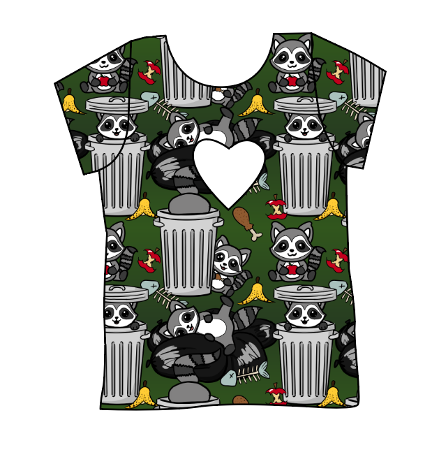 Trash Raccoons Cambria Heart Back Tee