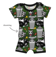 Load image into Gallery viewer, Trash Raccoons Grow With Me Pants And Shorts Romper