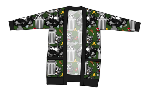 Trash Raccoons Kids Grandpa Cardigan