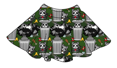 Trash Raccoons Ladies' Circle Skirt